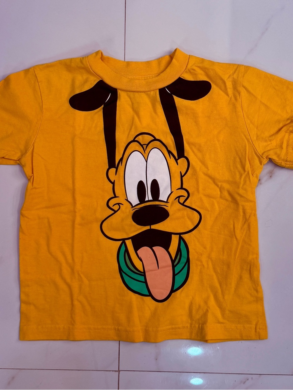 Disney Yellow Pluto Face Graphic Tee